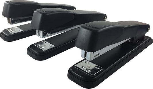Clipco Stapler with 2000 Staples Each Metal Full Desk Size Black by Trade+Quest+Global+Corp