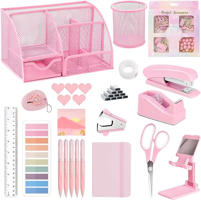 Office Supplies, Desk Accessories, Stapler and Tape Dispenser Set, 1000 Staples by musejoy