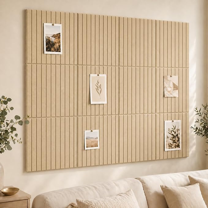 Stripe Felt Bulletin Board Tiles, Cork Board Alternative 24 x 36 in | 0.35 in - Image 7