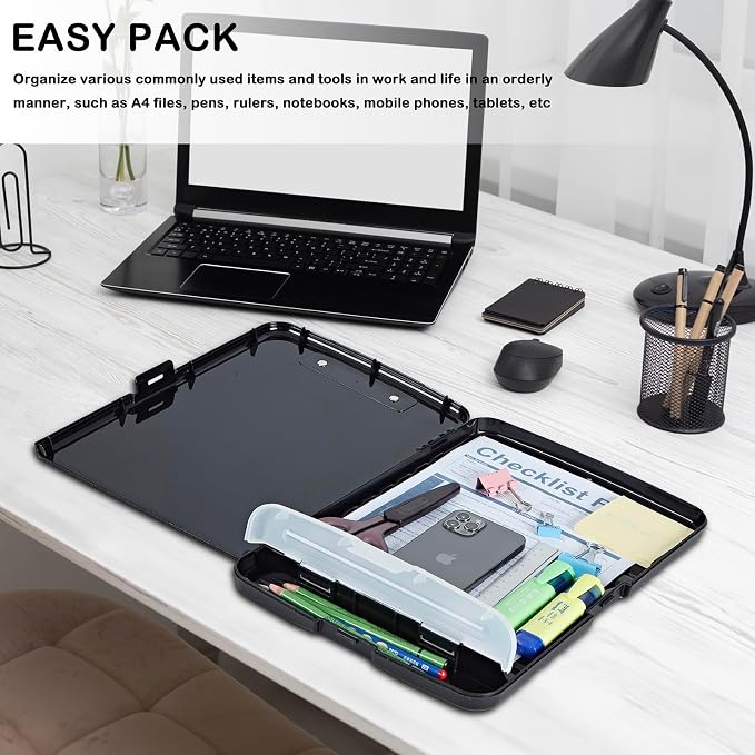 Clipboard with Storage, Office Supplies Nursing Clipboards Folder with Pen - Image 7