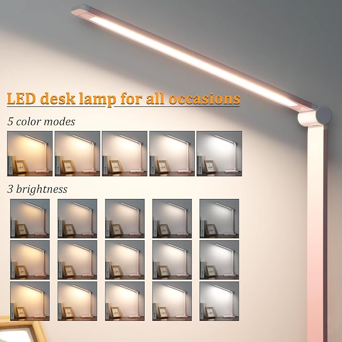 LED Desk Lamp with USB Ports, Touch Desk Lamps - Image 2