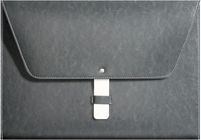 PU Leather A4 File Folder Large Document Holder Waterproof Envelope Folder Case by yufocusqc