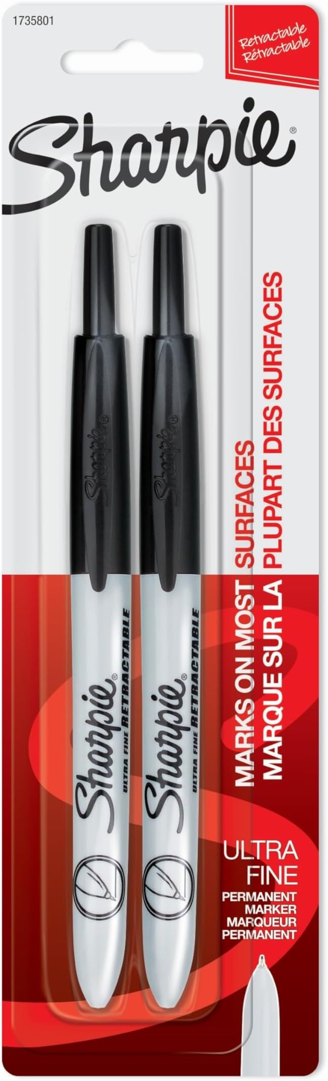 Sharpie Retractable Permanent Markers, Ultra Fine Point by Unknown