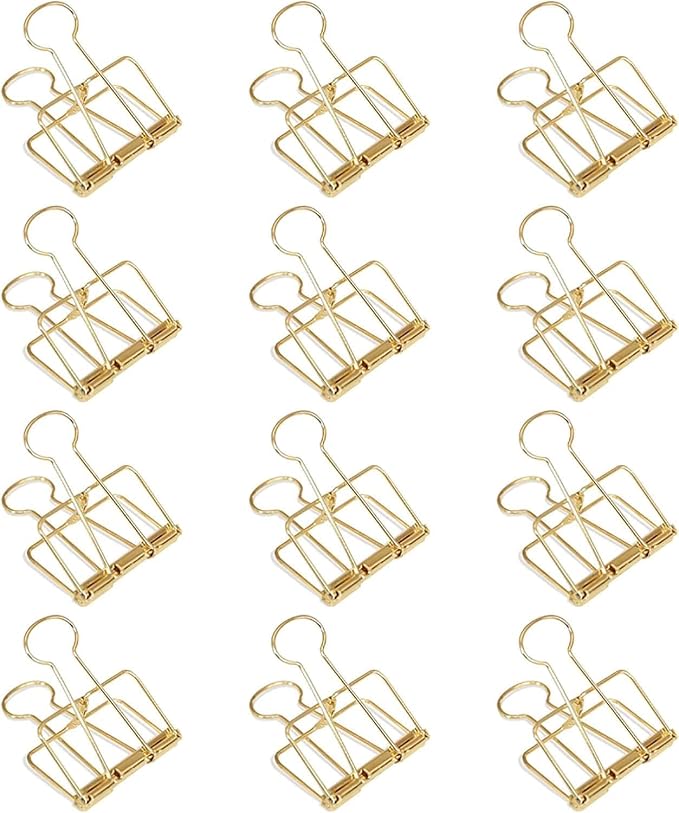 4Pcs Gold Hollow Out Long Tail Wire Binder Clips Paper Binder Clip Large Binder - Image 7