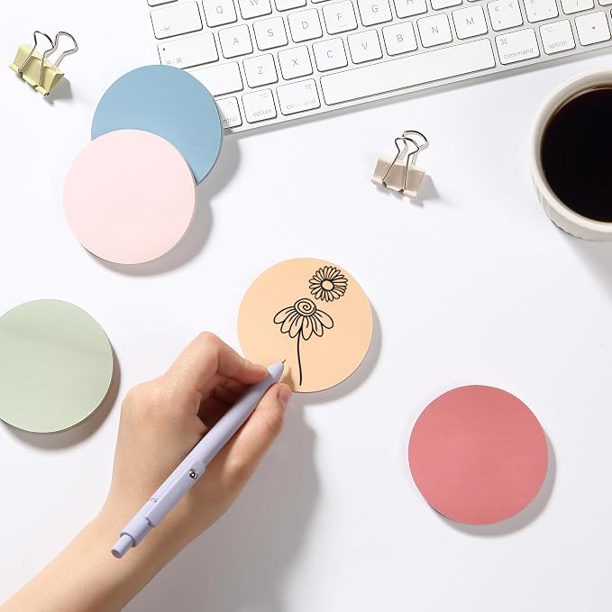 Mr. Pen- Round Sticky Notes, 2.8" Diameter, 12 Pads, 720 Sheets, Colorful | - Image 6