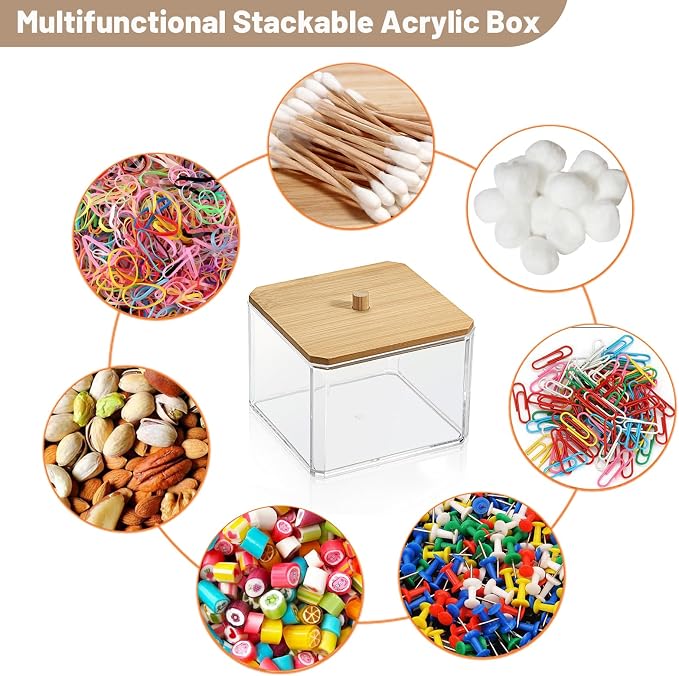 BTSKY 2 Pack Clear Stackable Paper Clip Holder - Image 4