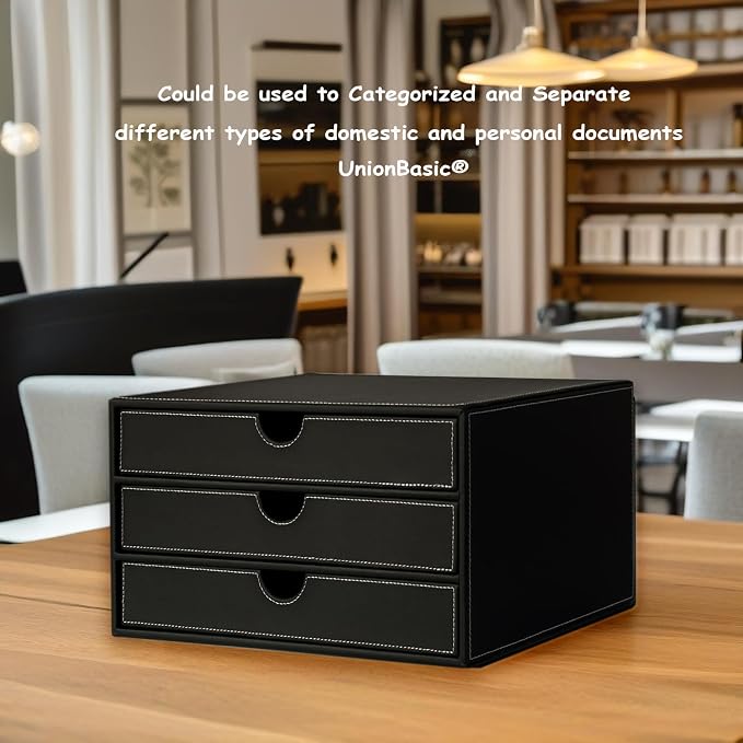 UnionBasic Document Organizer, 3-Drawer File Cabinet Document Storage Box - Image 7