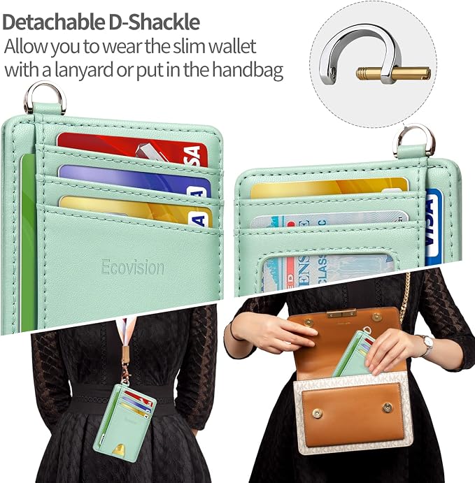Slim Minimalist Front Pocket Wallet, RFID Blocking Credit Card Holder Wallet - Image 3