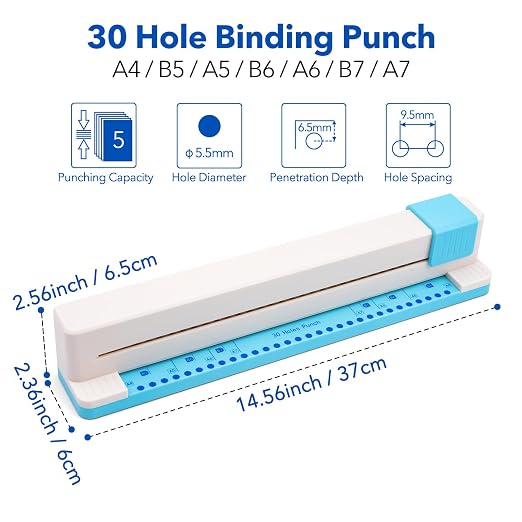 2Pcs/Set 30 Holes Binding Punch - Image 2