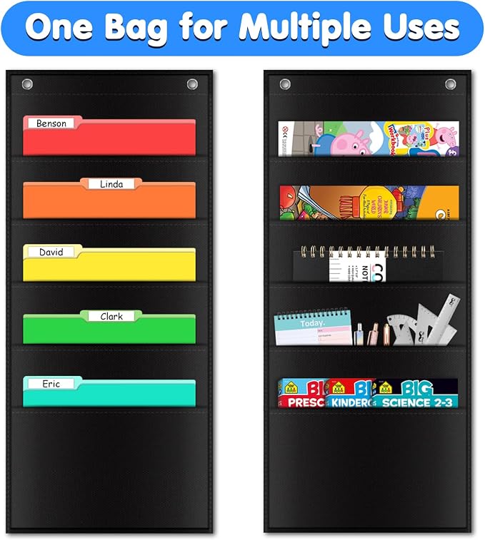 File Storage Pocket Chart with 5 Pockets - Image 4