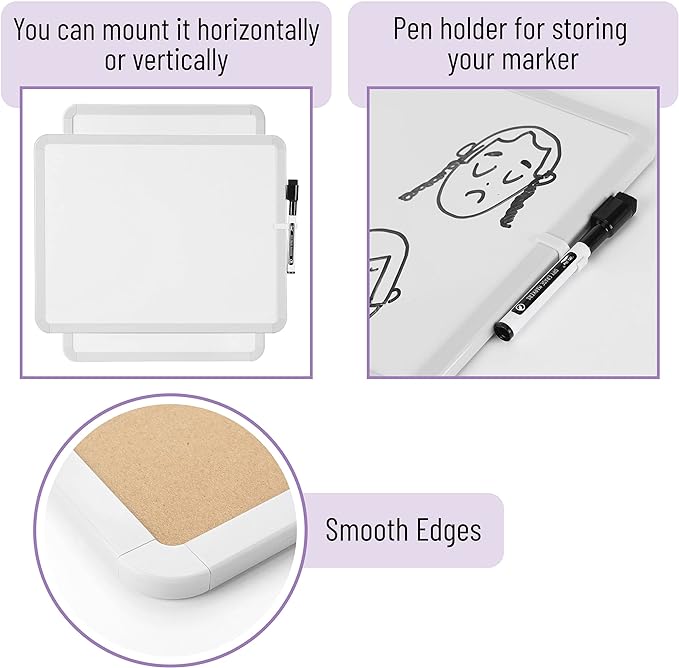 Mr. Pen- Dry Erase Board, 14” x 11”, Small Mini White Board - Image 4
