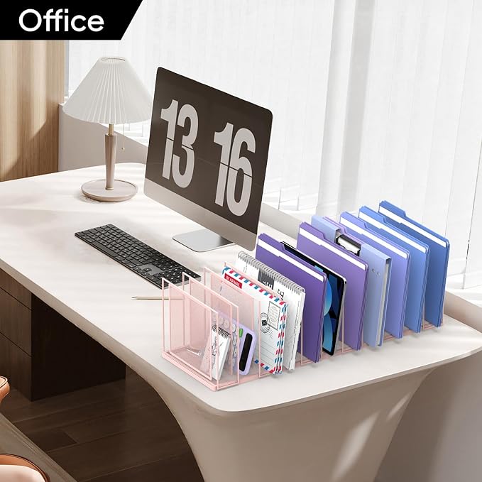 File Organizer for Desk, 11-Section Vertical File Sorter, Paper Holder - Image 8