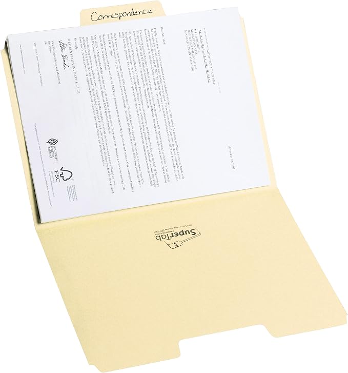 Smead SuperTab File Folder, Oversized 1/3-Cut Tab, Letter Size, 100 Per Box - Image 3