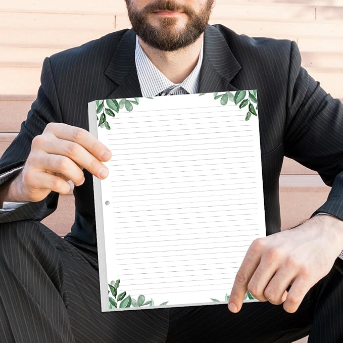 Letter Size Lined Refill Paper, 3-Hole Punched Ruled Filler Paper, 300Sheets / - Image 6