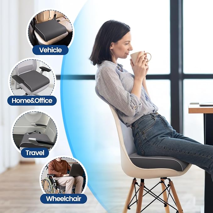 SweetSlubr Seat Cushion for Tailbone Pain Relief, Office Chair Cushion - Image 4