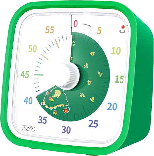 Yunbaoit Visual Timer with Protective Case, Dinosaur Disk 60 Minute Countdown by Yunbaoit