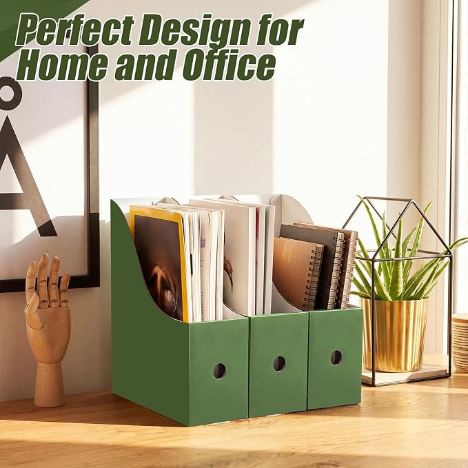 Thenshop 24 Pcs Cardboard Magazine File Holder Organizer, Desk File Organizer - Image 6
