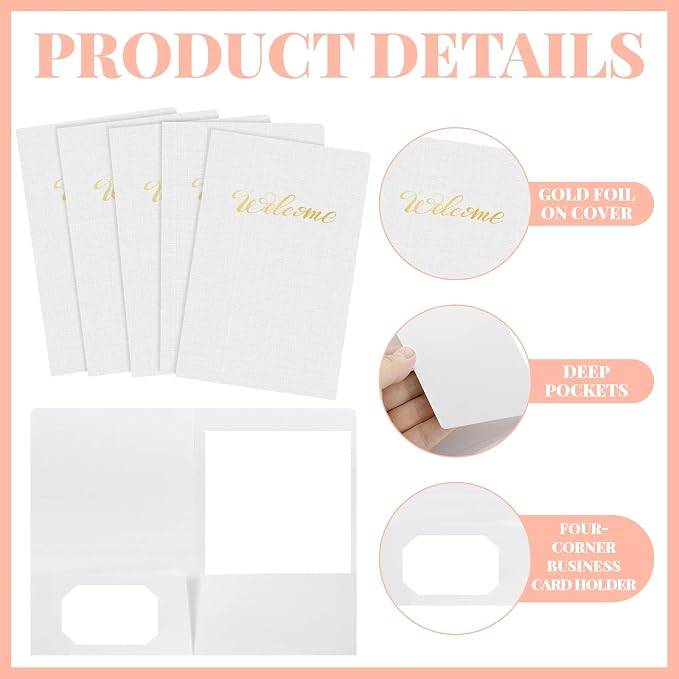 Affrolling 100 Pack 6 x 9 Inch Welcome Pocket Folders Church Visitor Welcome - Image 3