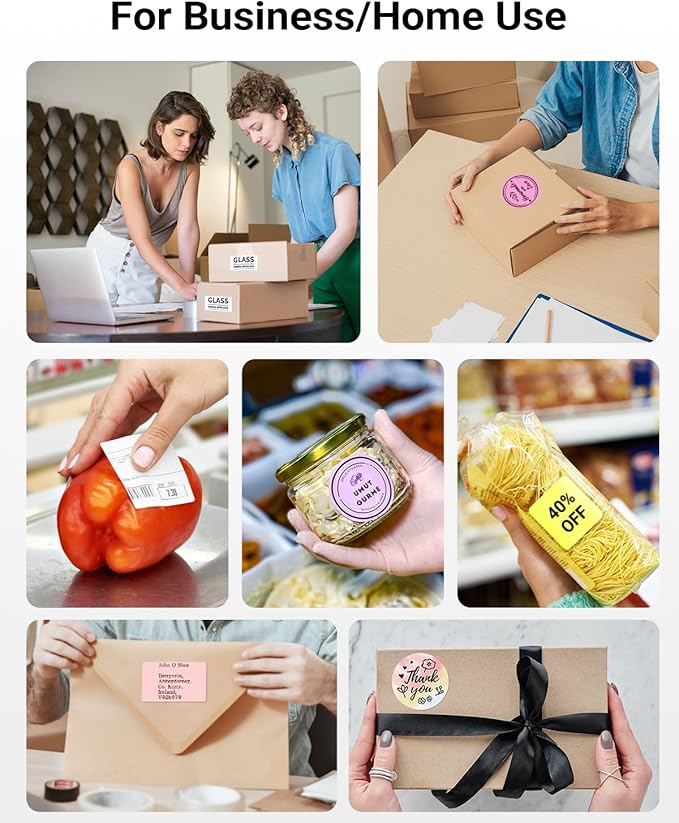 Phomemo M220 Label Maker, Bluetooth Barcode Label Printer, Thermal Sticker Maker Machine for Barcode, Address, Tag Labeling, Compatible with Phone & Laptop-DeskLoop Office