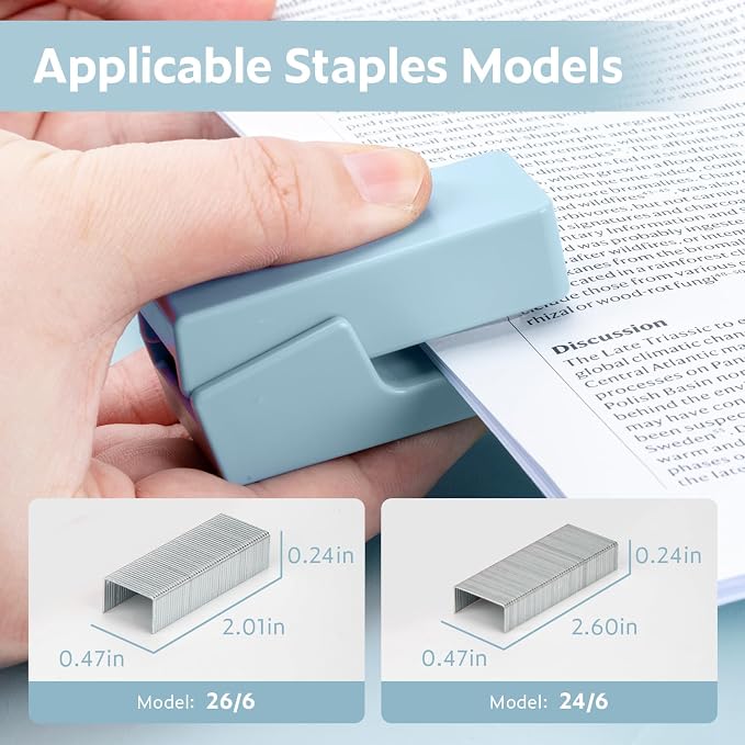 NUSIGN Mini Stapler with 830 Staples, Small Cute Desk Staplers, 25 Sheet - Image 3
