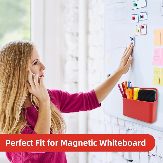 KITANIS Magnetic Pen Holder, 2 Pack Magnetic Dry Erase Marker Holder - Image 5