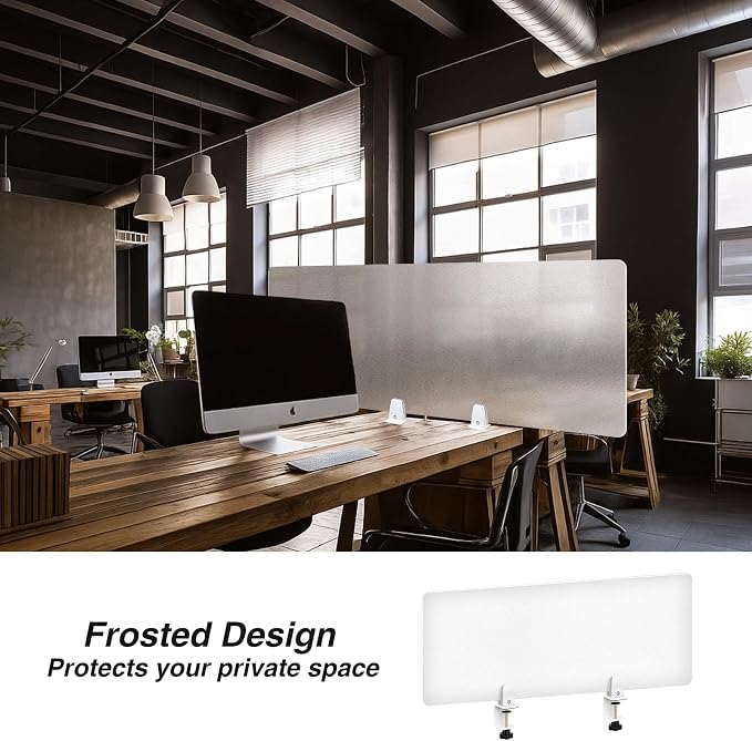 Tatuo 4 Pcs Acrylic Desk Privacy Panel 47.2''l x 15.8w'' Noise and Visual - Image 3