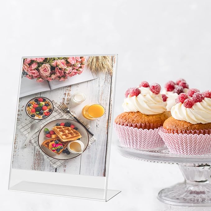 Lechay 8.5 x 11 inches Clear Table Menu Display Stand Desktop Display Stand - Image 3