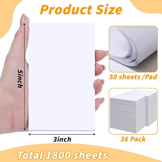 Note Pads 3x5, 36 Pack Small NotePads, Server NotePads, Scratch Pads 3x5 - Image 2