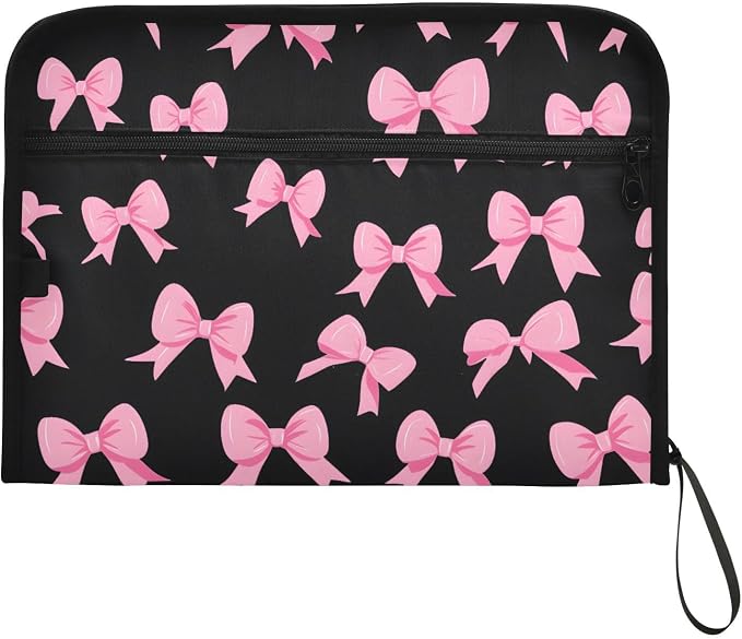Expanding File Folder Pink Bow Black N Accordion File Organizer 13 Pockets - Image 7