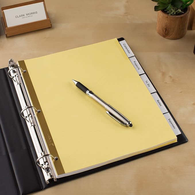 Avery Insertable Dividers for 3 Ring Binder, 5-Tab Set, Buff Paper - Image 7