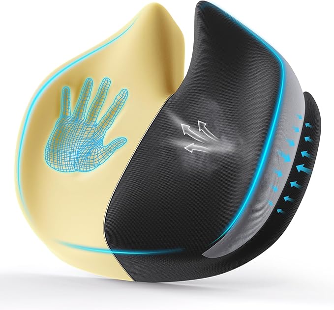 Benazcap Large Seat Cushion for Office Chair Memory Foam Coccyx Pain Relief Cushion Pillow for Back Support Non-Slip Seat Pad-DeskLoop Office