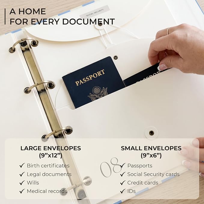Document Organizer Binder for Important Papers & Passports - Image 5