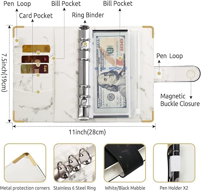 SKYDUE Budget Binder, Money Saving Binder - Image 3