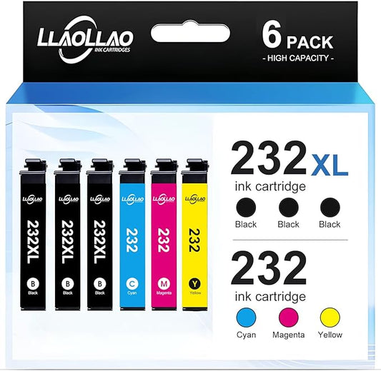 232 Ink Cartridge Remanufactured Replacement for 232xl Ink Cartridges Combo Pack T232 232 Compatible with XP-4200 XP-4205 WF-2930 WF-2950 Printer (3 Black Cyan Magenta Yellow)-DeskLoop Office
