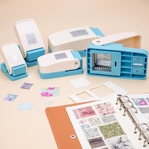 5Pcs Stamp Punch, 1.5x1.25inch/1x0.8inch/0.6x0.5inch Rectangle Postage Stamps - Image 2