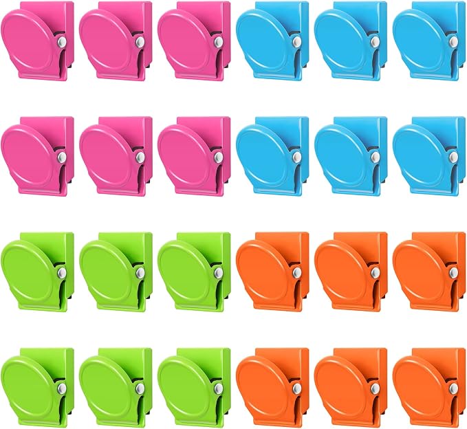 VNDUEEY 24 Pcs Magnetic Clips, Fridge Magnets Refrigerator Magnet, Magnet Clips by VNDUEEY