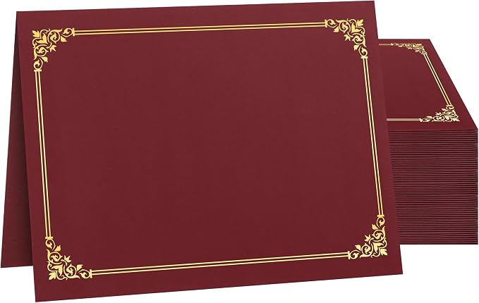 SUNEE Certificate Holders, Diploma Covers Gold Foil Border, by SUNEE