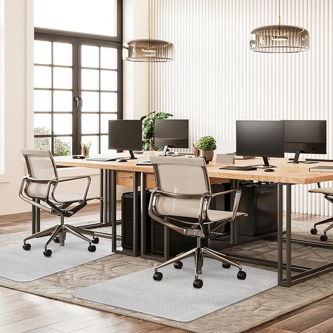 Office Chair Mat for Carpet Floors, Sturdy PVC Computer Chair Mats Anti-Slip - Image 5