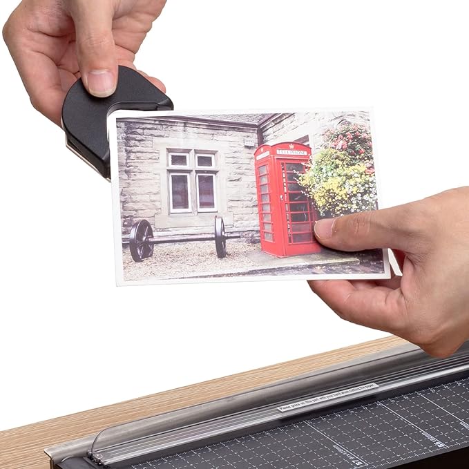 TIANSE Paper Cutter 12 Inch Paper Cutter Guillotine with 8 to 10 Sheet Capacity Safety Blade Lock Heavy Duty Paper Trimmer for Cardstock Cutting Board Paper Cutter Slicer for Home Office School Black-DeskLoop Office