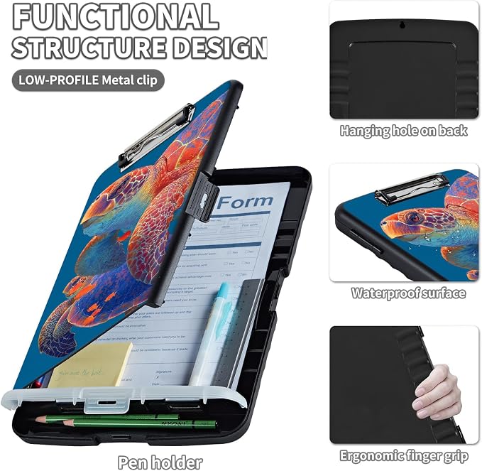 Clipboard with Storage & Pen Holder, Nursing Letter-Size 8.5x11 with - Image 3