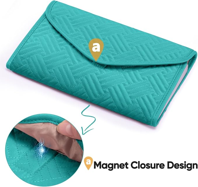 Fabric Bill Organizer with Pockets 10x6 Receipt Organizer - Image 2