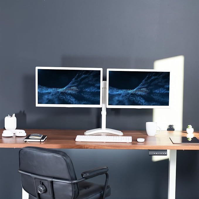 VIVO Dual LED LCD Monitor Free-Standing Desk Stand - Image 9