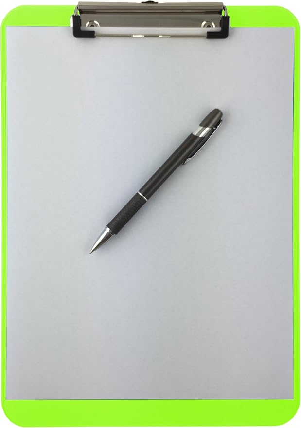 Trade Quest Plastic Clipboard Opaque Color Letter Size Low Profile Clip - Image 3