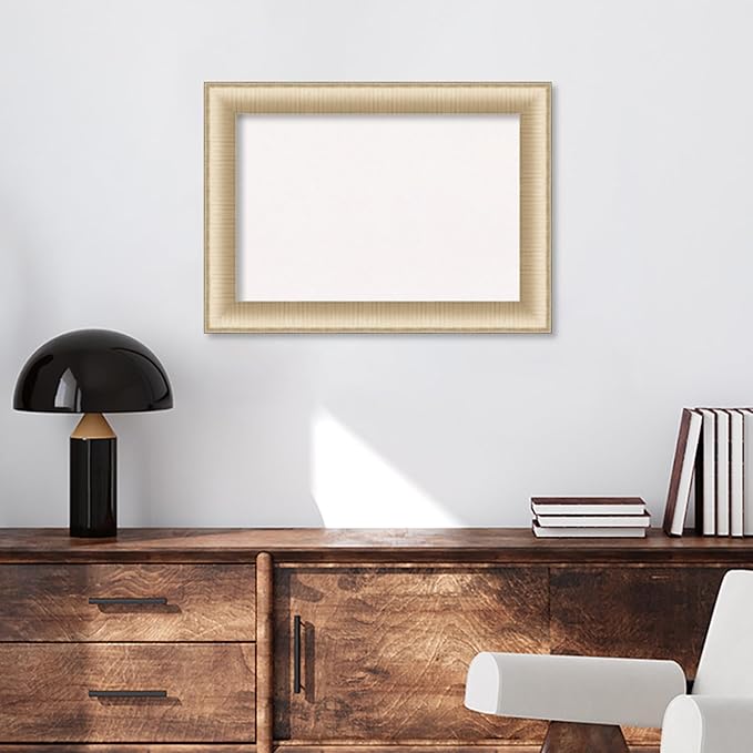 Amanti Art White Cork Board for Wall, 21x29 Vision Board with Gold Frame, Medium Corkboard Office Decor for Home Organization, Casual Corkboard Pinboard to Display Items for Home Organization in-DeskLoop Office