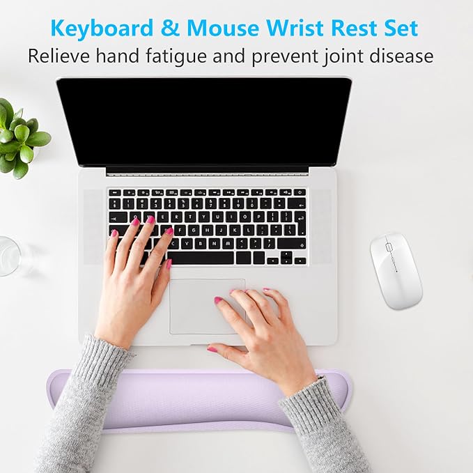 Dapesuom Enlarge Keyboard Wrist Rest, Cute Memory Foam Keyboard Wrist Cushion - Image 7