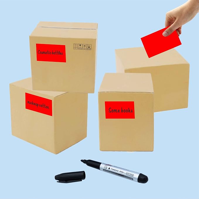 PARLAIM 3" x 5" Rectangle Sticker Labels Adhesive Color Code Stickers, - Image 5