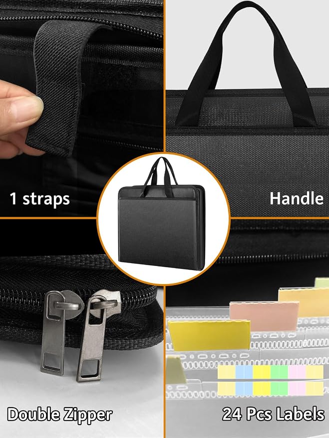 onvvippiv Important Document Organizer Folio Accordion File Organizer | - Image 4