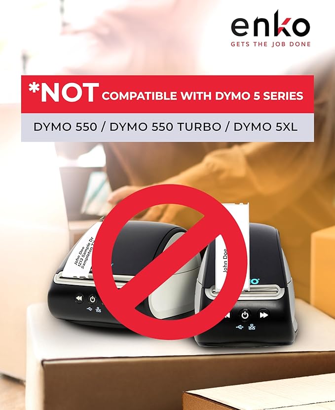 enKo Compatible for Dymo 30336 Labels (1 x 2-1/8 inches) - 96 Rolls, 48,000 Labels for Dymo LabelWriter 450 Turbo Printer and 4XL - Direct Thermal Address, Shipping and Barcode Label-DeskLoop Office