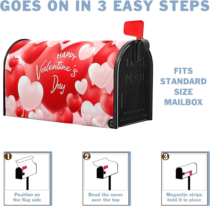 Valentine Mailbox Covers Magnetic Valentine‘s Day Mail Box Cover Valentines - Image 3
