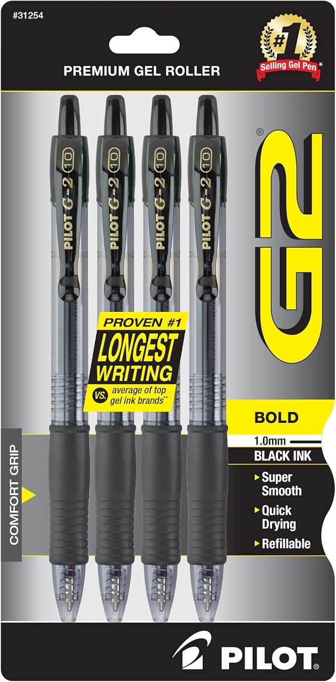 Pilot G2 Premium Refillable & Retractable Rolling Ball Gel Pens, Bold Point by PilotCorporationofAmerica